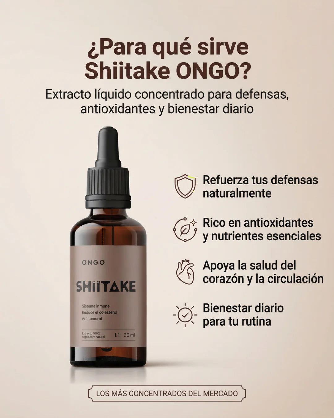 Shiitake en gotas - ONGO