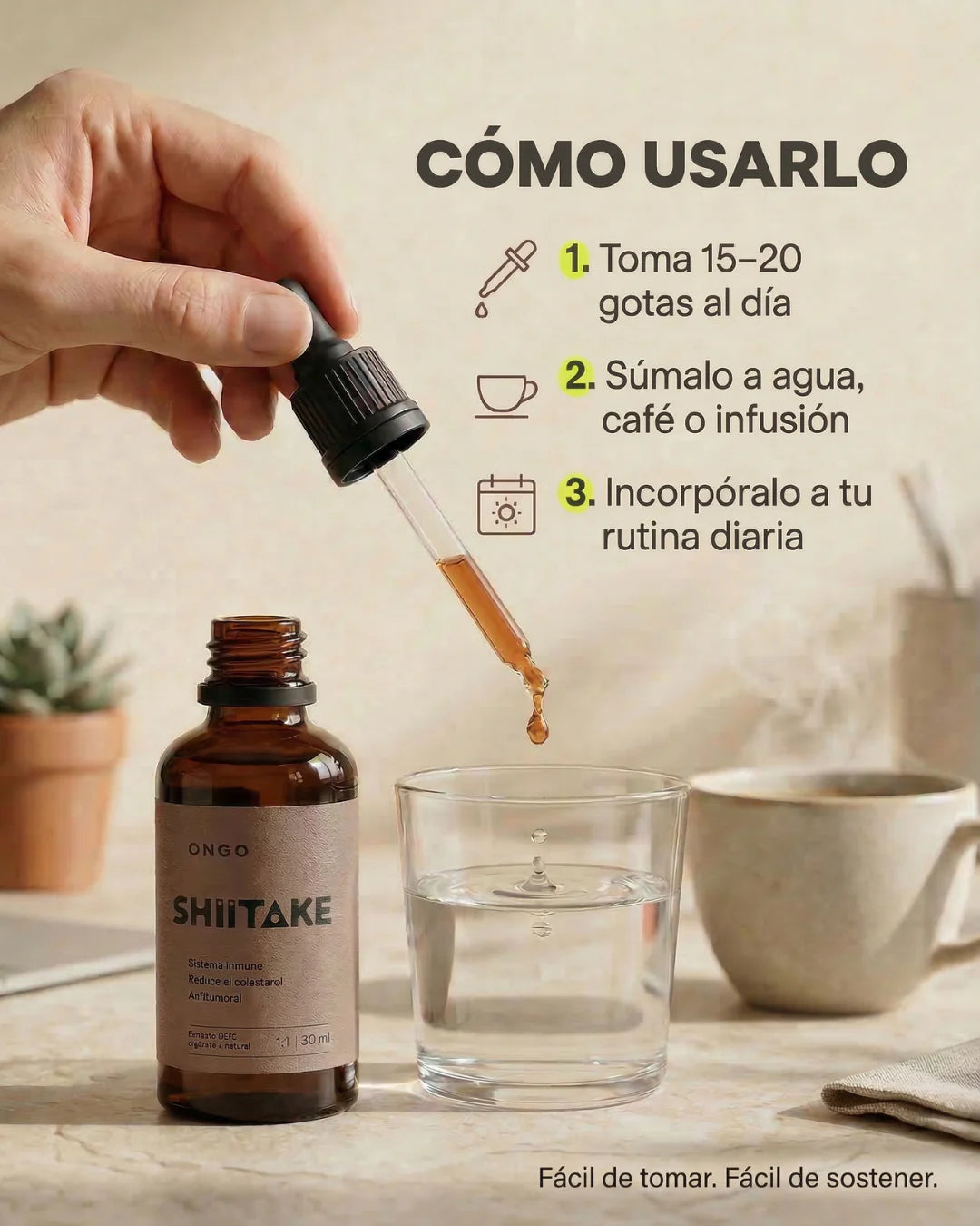 Shiitake en gotas - ONGO