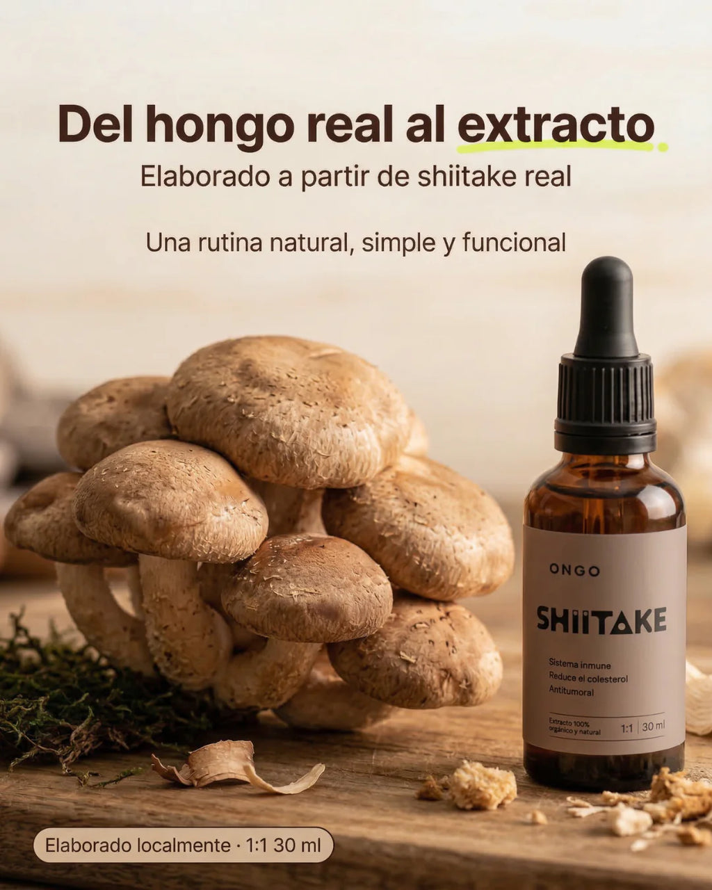 Shiitake en gotas - ONGO
